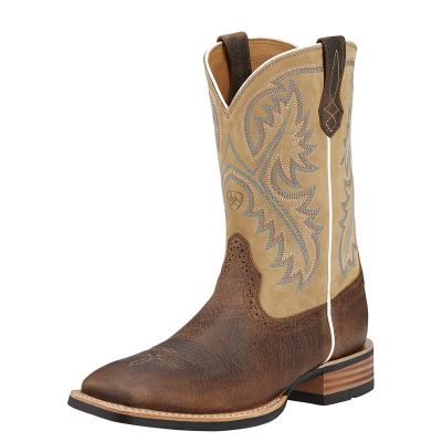 Ariat Quickdraw Kahverengi / Bej Rengi Western Csizma Erkek (27925-078)